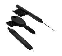 WRITWAA Brosses Nettoyantes et Entretenir Vos Aides Auditives Lot de 3 pour Appareils Auditifs Noires en Plastique et Aimant, Kit de Nettoyage pour Éliminer le Cérumen