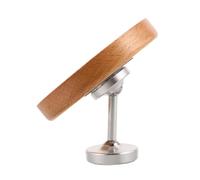 WRITWAA Calendrier Perpétuel de Bureau en Bois Vintage Rouge avec Support Ajustable, Design Cadran Solaire Classique pour Décoration de Table Maison Bureau