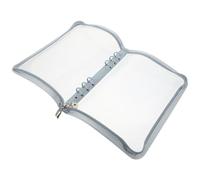 WRITWAA Classeur à Anneaux 6 Trous Fermeture Éclair en Pvc Transparent, Couverture Protectrice Légère et Pratique pour Cahier de Scrapbooking ou Carnet de Liaison