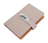 WRITWAA Classeur de Défi D'épargne avec Cadenas à Code, Carnet D'épargne en Pu Léger avec Pochettes Transparentes, Porte-billets Sécurisé pour Maison et Bureau