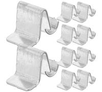 WRITWAA Clips D'étagère Robustes Faciles à Utiliser en Acier Inoxydable Argenté 10pcs Supports Réglables Surface Polie Cuisine et Bibliothèque