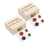 WRITWAA Coffret Souvenir en Bois pour Cheveux et Cordon Ombilical de Bébé 2 Bouteilles de Conservation Boîte à Cheveux Fœtaux Présent Naissance Solide et Décoratif