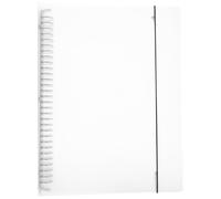 WRITWAA Couverture de Classeur Transparent en Pp 30 Trous Format A4, Protège Carnet Rechargeable pour Notes D'étude et Cahier Professionnel