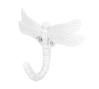 WRITWAA Crochet mural multifonctionnel libellule en fer blanc, style vintage, 1 set pour décoration intérieure et cintre manteau