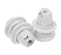 WRITWAA Douille pour veilleuse E14 2 pièces pour lampadaire de salon et lustre, support en plastique blanc simple, surface lisse, facile à installer pour ampoules à vis