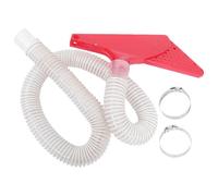 WRITWAA Ensemble de 1 hotte à poussière en plastique rouge pour scie à panneaux coulissante, tuyau flexible en PVC de 1,5 m et 50 mm de diamètre, kit d'aspiration des débris de coupe pour