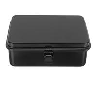 WRITWAA Fer Noir Boîte à Outils Rangement Compact, pour Maison et Voiture | Fermeture à Boucle Intégrée, Protège Petites Pièces, Accès Rapide, pour Tournevis et Connecteurs Électriques