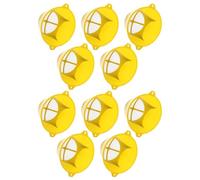 WRITWAA Filtre à Peinture à Mailles Fines en Acier Inoxydable Jaune, Entonnoir Tamis pour Peinture Automobile, Lot de 10 Pièces en Abs pour Filtration Précise