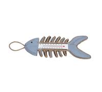 WRITWAA Jauge Murale Thermomètre En Arête De Poisson Style Artistique En Bois, Format Medium, Installation Simple Pour Usage Domestique, Salon Et Mur Accent