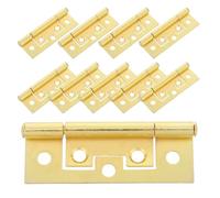 WRITWAA Lot de 10 charnières pour meubles de cuisine, charnières de porte sans mortaise 2,5 x 1 pouce, pièces de pliage pour placards, penderies, armoires, quincaillerie pour boîtes en bois à