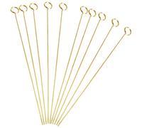 WRITWAA Lot de 10 Porte-Cartes à Fleurs en Métal Doré, Design Fourche Facile à Clipser, Maintien Ferme pour Cartes de Vœux, pour Compositions et Anniversaires