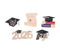 WRITWAA Lot de 5 insignes de remise de diplômes en émail : insignes de revers en alliage de zinc - Cadeaux de fête de remise de diplômes 2026 en émail pour la décoration de la cérémonie de fin