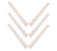 WRITWAA Lot de 6 Moulures Bois Festonnées Non Finies pour Décoration Murale, Bordure en Bois à Peindre pour Étagère et Cadre, pour DIY et Décoration Maison