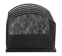 WRITWAA Organiseur de Bureau Vertical en Fer Noir Plusieurs Compartiments, Support Solide et Portable, pour Salle de Classe ou Espace D'étude à Domicile