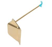 WRITWAA Pelle à Poussière avec Manche Long en Acier Inoxydable Or Construction Robuste et Large Embouchure pour Nettoyage des Déchets Humides et Secs en Boutique Domicile