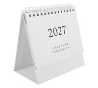 WRITWAA Petit calendrier de bureau - Calendrier de bureau sur pied 2026-2027 - Agenda mensuel de l'année scolaire à poser sur une table, pour la maison, le et l'école (blanc)