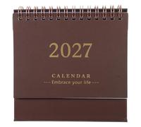 WRITWAA Petit calendrier de bureau - Calendrier de bureau sur pied 2026-2027 - Agenda mensuel de l'année scolaire à poser sur une table, pour la maison, le et l'école
