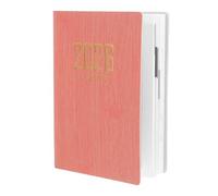 WRITWAA Planificateur Académique A7 2026 Rose en Papier Pu Écriture Nette et Anti-bavures, Agenda Hebdomadaire pour Étudiants et Professionnels Bureau L'école