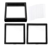WRITWAA Plateau de Présentation pour Faux Ongles en Acrylique Noir avec Bandes Acryliques, Boîte Transparente Abs pour Rangement et Exposition DIY Ongles