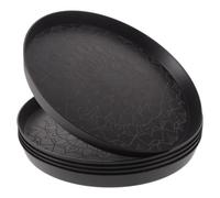 WRITWAA Plateau de service rond en plastique antidérapant de 26,7 cm (10,5 pouces), idéal pour les restaurants, les buffets, les tables basses, les hôtels et les fêtes (lot de 5). Idéal pour les