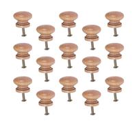 WRITWAA Poignées Champignon en Bakélite Élégants et Faciles à Installer Lot de 15 Boutons de Tiroir Style Naturel et Classique pour Meuble et Placard
