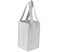 WRITWAA Porte-bouteilles Compartiment Amovible Paquet en Feutre et Poignée Pratique pour 4 Bouteilles de Vin Rouge Grand Espace Intérieur pour Présent Élégant