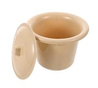 WRITWAA Pot d'urinoir en plastique épais avec couvercle, bassin portable léger pour seniors, seau ergonomique rond facile à nettoyer adapté domicile et voyage Réutilisable