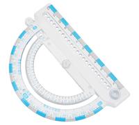 WRITWAA Rapporteur Multifonction en Plastique Transparent Bras Oscillant, Mesure Précise D'angle à Demi-, pour Étudiants en t Tâches D'ingénierie