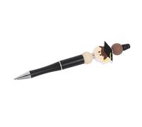 WRITWAA Stylo à Bille Perlé Noir Capuchon de Diplômé, Écriture Fluide et Prise en Main Confortable, Présent de Classe Rentrée Scolaire