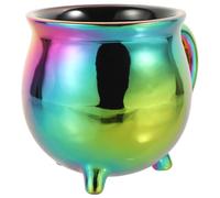WRITWAA Tasse à Café en Céramique Style Chaudron Élégant de 450ml Maison Bureau, Pratique pour Thé et Usage Quotidien, Présent pour Collègues et Famille