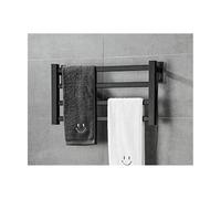 WRJAHCG Seche Serviette Electrique Soufflant,Radiateur De Salle De Bain éLectrique avec Thermostat De ContrôLe Intelligent SèChe-Serviette éLectrique Mural 55w SèChe Serviette éLectrique,Noir