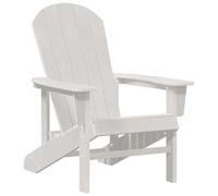 WRJENFSC Adirondack Chaise de jardin blanche 82 x 74 x 92 cm en polyéthylène haute densité résistant aux intempéries Design moderne robuste et durable pour terrasse, balcon, camping, plage