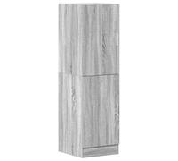 WRJENFSC Armoire de cuisine grise Sonoma - 38 x 41,5 x 131,5 cm - Meuble de cuisine étroit en bois - Meuble de cuisine avec portes et étagères pour rangement - Étagère de cuisine polyvalente
