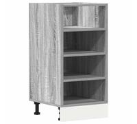WRJENFSC Armoire de cuisine Riga - Gris sonoma - 40 x 44,5 x 81,5 cm - Meuble de cuisine étroit en bois avec pieds réglables - Espace de rangement pour casseroles et vaisselle, sans plan de travail