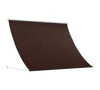 WRJENFSC Auvent mural pour balcon et terrasse, 200 x 150 cm, manuel avec manivelle, angle d'inclinaison réglable, distributeur d'ombre résistant, marron