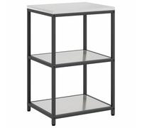 WRJENFSC Étagère de cuisine argentée 60 x 50 x 92 cm - Chariot de cuisine stable en acier au design industriel - Organiseur peu encombrant pour casseroles, vaisselle et fournitures
