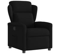 WRJENFSC Fauteuil relax en tissu noir - 78 x 95 x 100 cm - Avec fonction de couchage manuelle - Angle du dossier 135° - Design moderne - Fauteuil de salon confortable pour salon, chambre à coucher