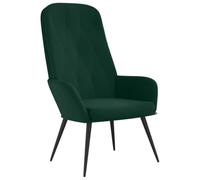 WRJENFSC Fauteuil relax en velours vert foncé - 70 x 77 x 98 cm - Avec structure en métal - Design moderne - Pour salon, chambre à coucher, balcon et petits espaces
