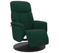 WRJENFSC Fauteuil relax en velours vert foncé avec fonction de couchage manuel 105-125° et rotation à 360° 71 x 91 x 105 cm Design moderne pour salon, chambre à coucher, balcon