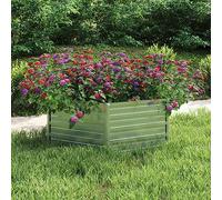 WRJENFSC Jardinière surélevée 129 x 45 cm en Acier galvanisé argenté, Potager Haute, Robuste et sans Fond, pour Balcon Jardin terrasse