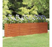 WRJENFSC Jardinière surélevée 320x40x77 cm Acier corten, Grand bac Potager extérieur Auto-Protecteur, Aspect rouillé Moderne, Pliable sans Fond pour Balcon terrasse Jardin Potager Exterieur