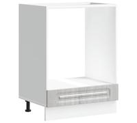 WRJENFSC Kalmar Meuble de cuisine encastrable pour four et micro-ondes, en bois gris sonoma, avec pieds réglables, 60 x 46 x 81,5 cm, armoire de cuisine peu encombrante