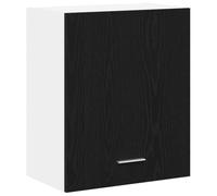 WRJENFSC Lyon Lot de 2 armoires de cuisine suspendues, aspect chêne noir, armoire murale avec étagère, meuble de cuisine en bois, 50 x 31 x 60 cm, pour montage mural