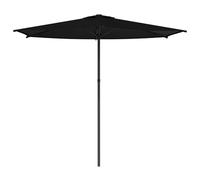 WRJENFSC Parasol rectangulaire 200 x 300 cm - Grand parasol de jardin avec ouverture push-up et valve à air - Parasol de terrasse stable sans manivelle pour jardin, balcon et terrasse - Crème, Noir