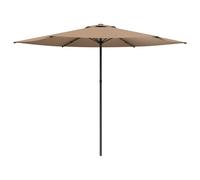 WRJENFSC Parasol rectangulaire 200 x 300 cm - Grand parasol de jardin avec ouverture push-up et valve à air - Parasol de terrasse stable sans manivelle pour jardin, balcon et terrasse - Crème, taupe