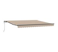 WRJENFSC Store enrouleur rétractable à bras articulé, beige, 400 x 300 cm, cadre en aluminium stable et tissu robuste, store électrique avec télécommande pour terrasse, balcon et jardin, ombrage