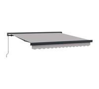 WRJENFSC Store rétractable gris clair - 300 x 250 cm - Avec bras articulés - Pour terrasse et balcon - Protection solaire - En métal et tissu - Avec manivelle - Design moderne - Montage mural