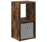 WRJENFSC Table de chevet en chêne fumé - 25,5 x 22 x 49,5 cm - Petite console de chevet étroite avec 1 tiroir et compartiment de rangement - Table d'appoint pour chambre à coucher et salon