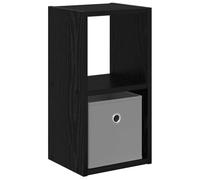 WRJENFSC Table de chevet noire aspect chêne 25,5 x 22 x 49,5 cm, table d'appoint étroite en bois avec 1 tiroir et compartiment, console de chevet moderne pour chambre à coucher