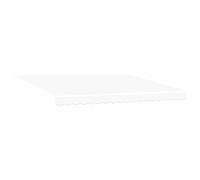 WRJENFSC Tissu de rechange pour auvent, blanc, 4 x 3,5 m, tissu d'auvent en polyester durable avec volant, tissu résistant aux intempéries pour auvent à bras articulés, balcon, terrasse et jardin